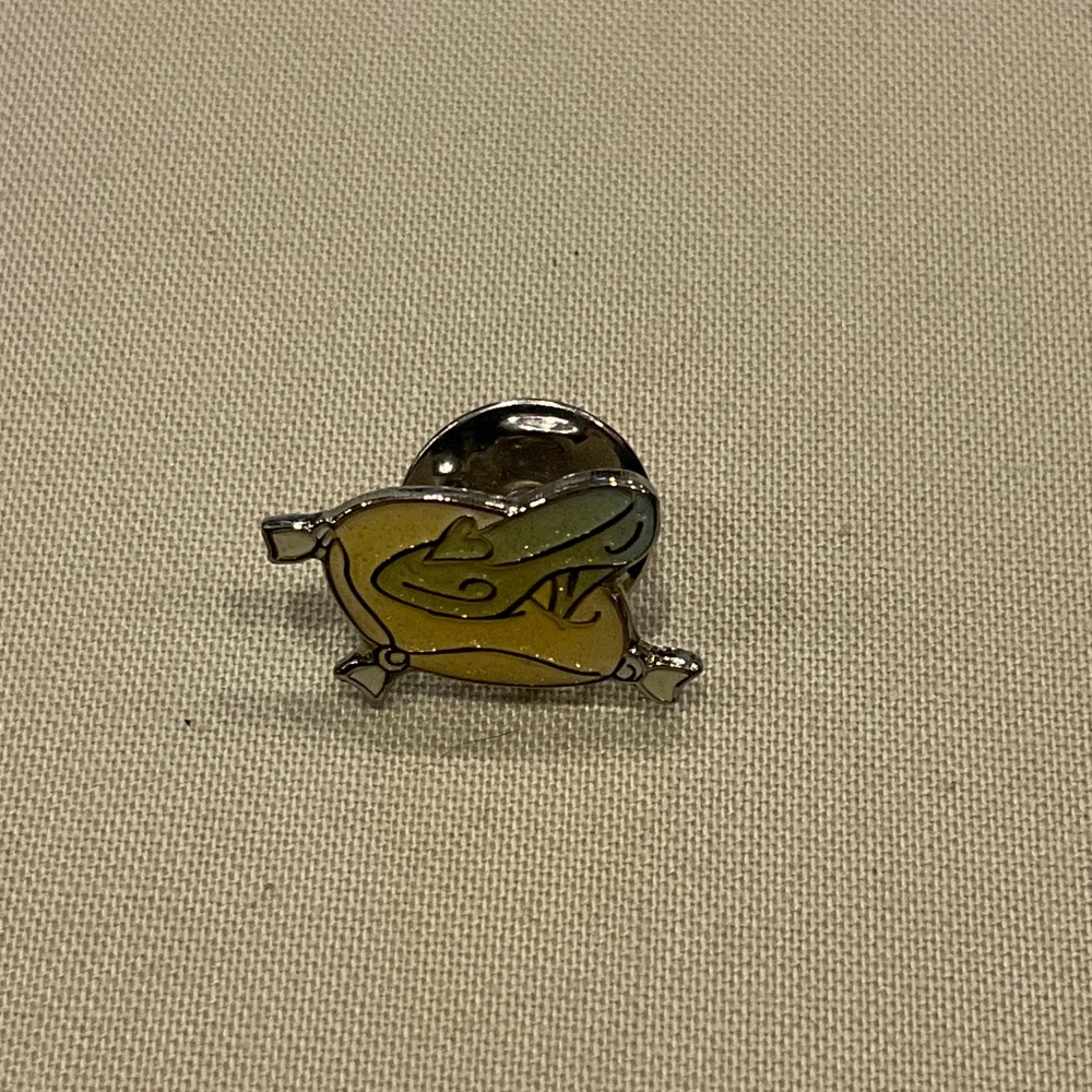 Cinderella Glass Slipper on Pillow Enamel Pin